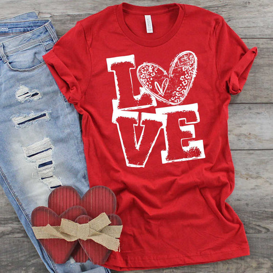 Love heart leopard