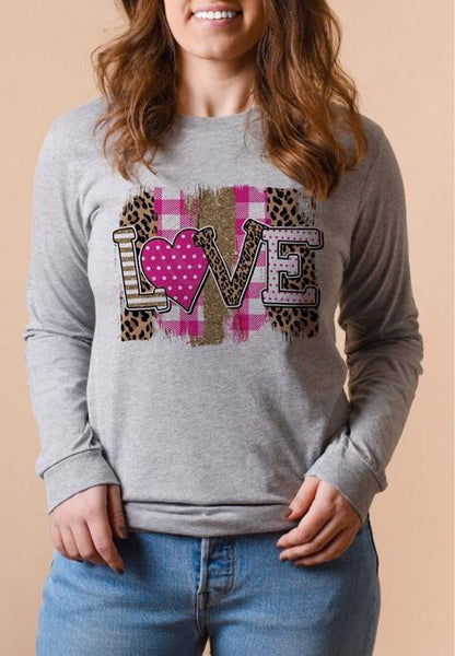Love pink buffalo plaid