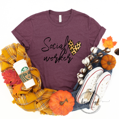 Social worker leopard heart